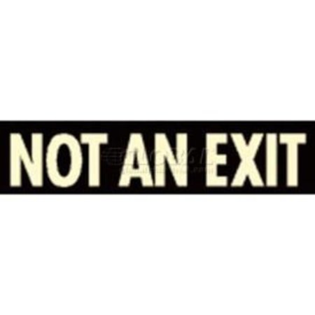 AMERICAN PERMALIGHT Photoluminescent Not An Exit Aluminum Sign (NYC Mea-Listed) 86-60297F